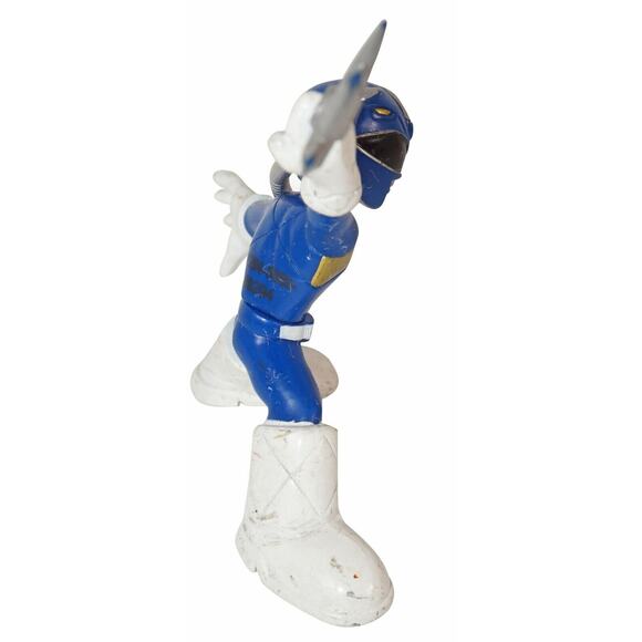 Mighty Morphin Blue Power Ranger - 2.5" Mini Battle Ready PVC Toy Figure 2009 - Picture 2 of 8